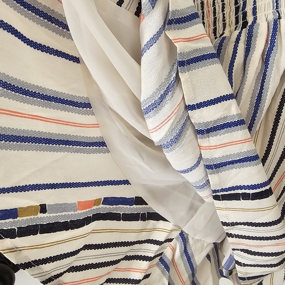 ASTR the Label Blouson Off The Shoulder Mini Dress Multi-stripe Size Medium - Picture 5 of 10